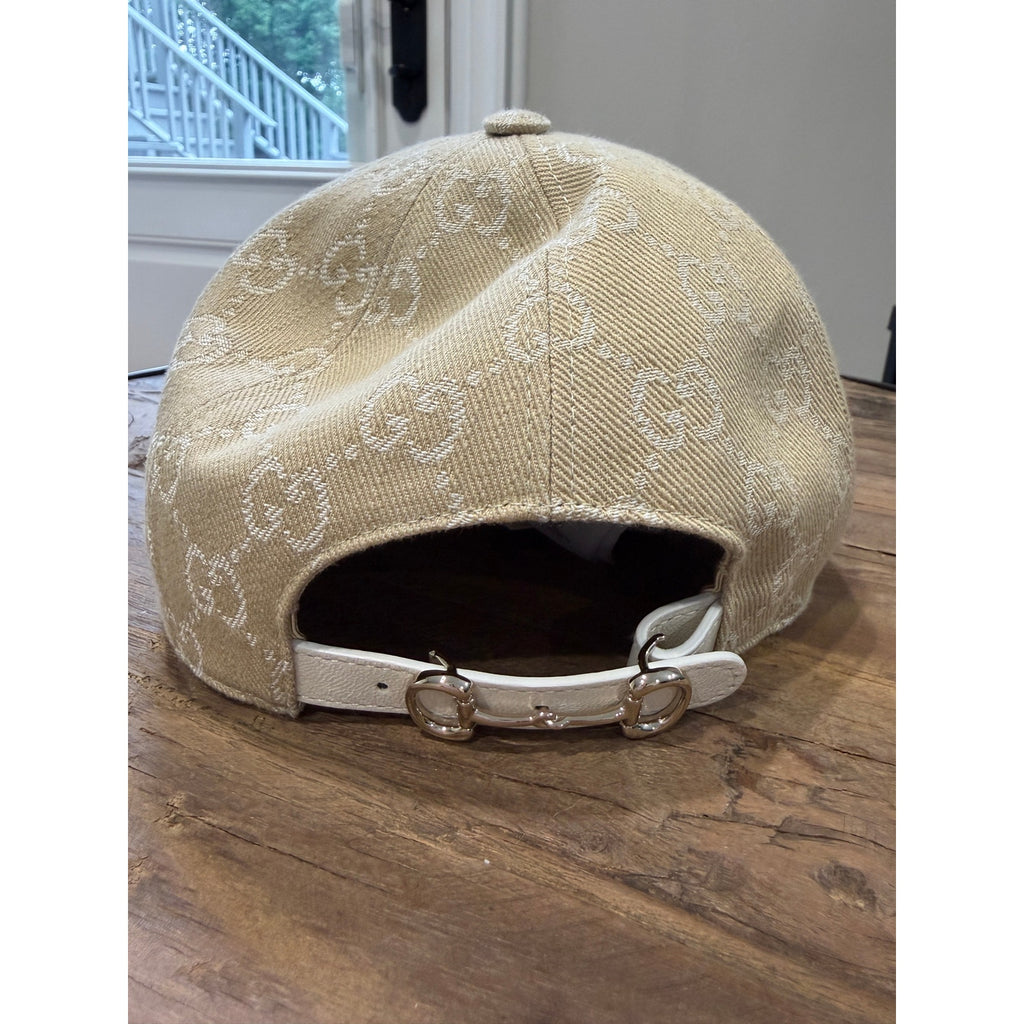 Gucci GG denim baseball hat with Horsebit Size Medium (57cm)