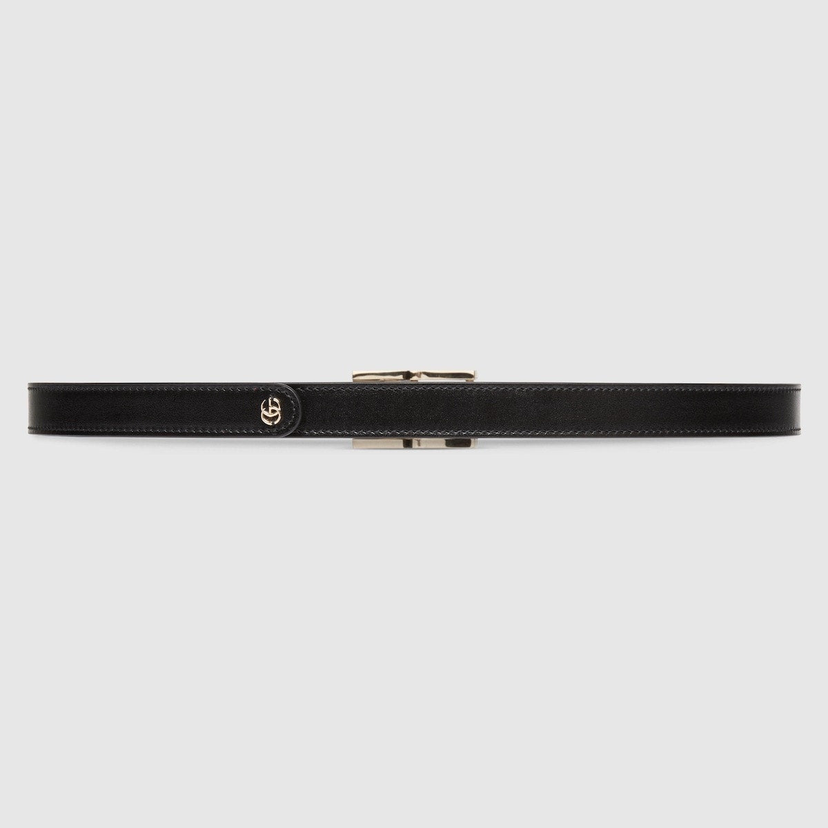Gucci Reversible Black & Rosso Ancora Leather Belt Size 95 Light Gold Buckle NWOT