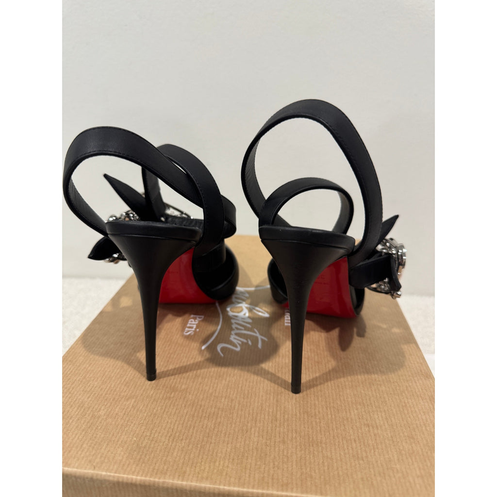 CHRISTIAN LOUBOUTIN 36 Giddylina 100 buckle-embellished leather pumps$1,495