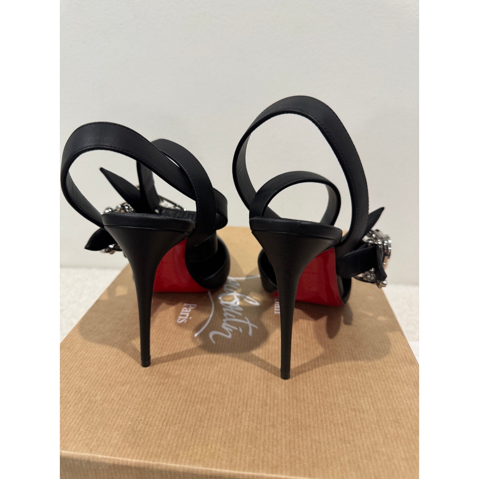 CHRISTIAN LOUBOUTIN 36 Giddylina 100 buckle-embellished leather pumps$1,495