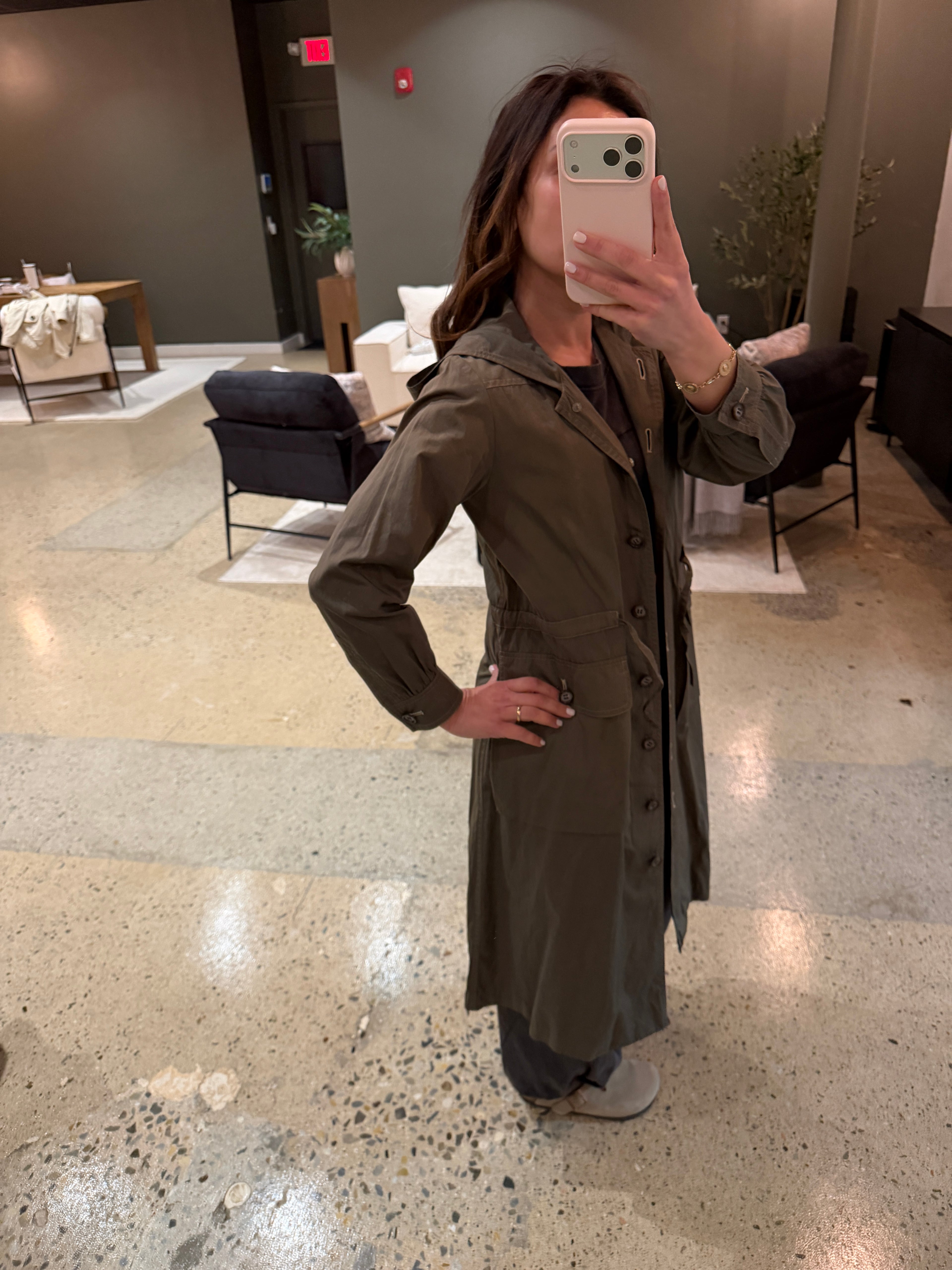 Saint Laurent Khaki Trench