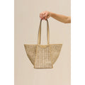 Cult Gaia Small Sadie Raffia Tote Bag with Leather Trim Retail $448 NWT