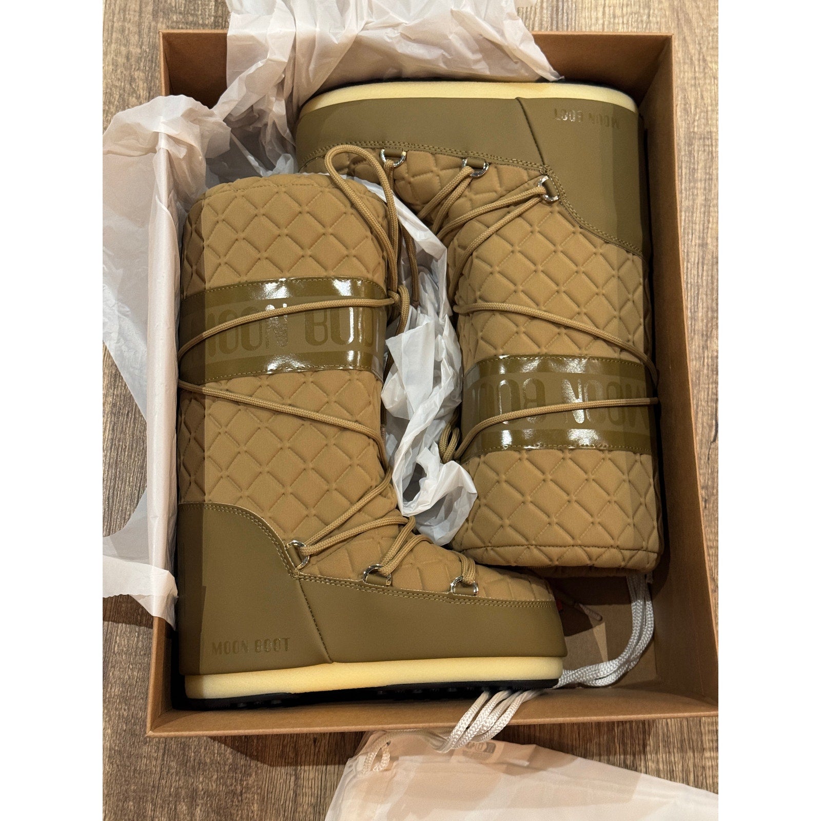 MOON BOOT Icon Quilt Boot Caramel BNIB EU 35/38