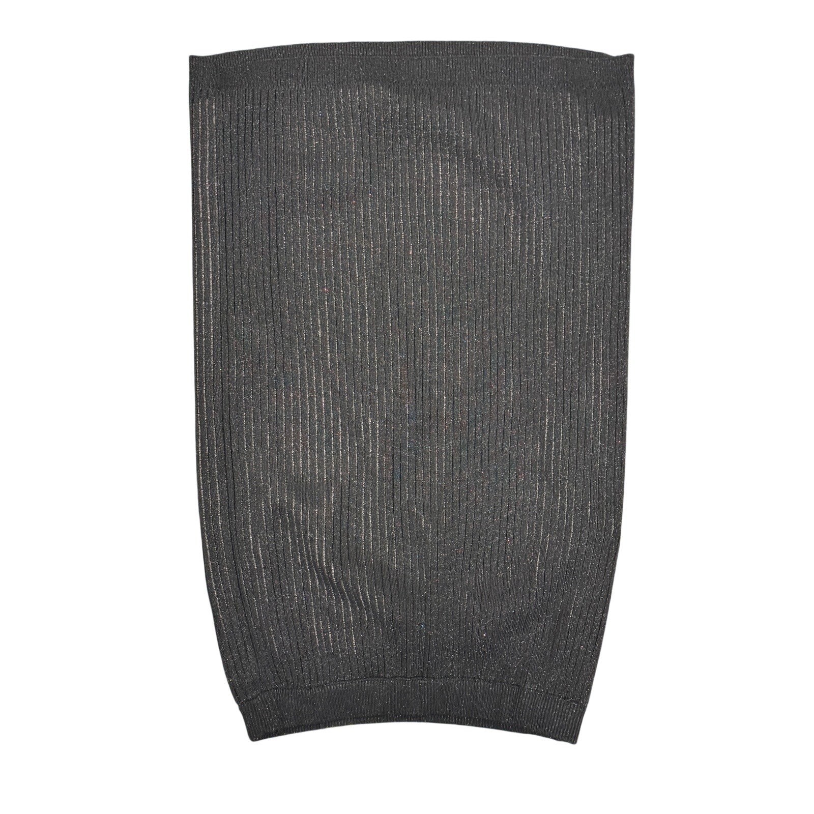 Gucci Black Rib Stitch Viscose Lame Skirt Size Small NWT