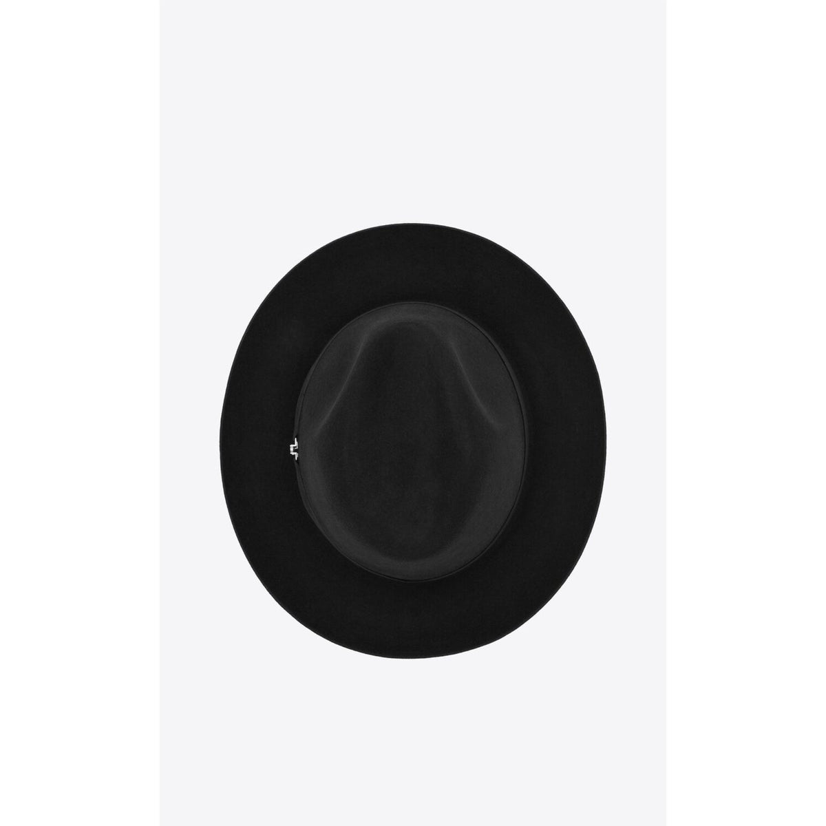 Saint Laurent x Borsalino Federico Black Wool Felt Fedora Hat Size 58 Medium Unisex
