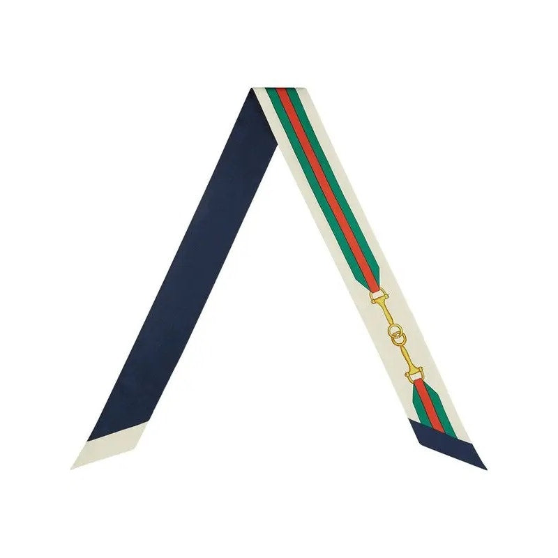 GUCCI Gg Horsebit Skinny Twill Scarf BNIB