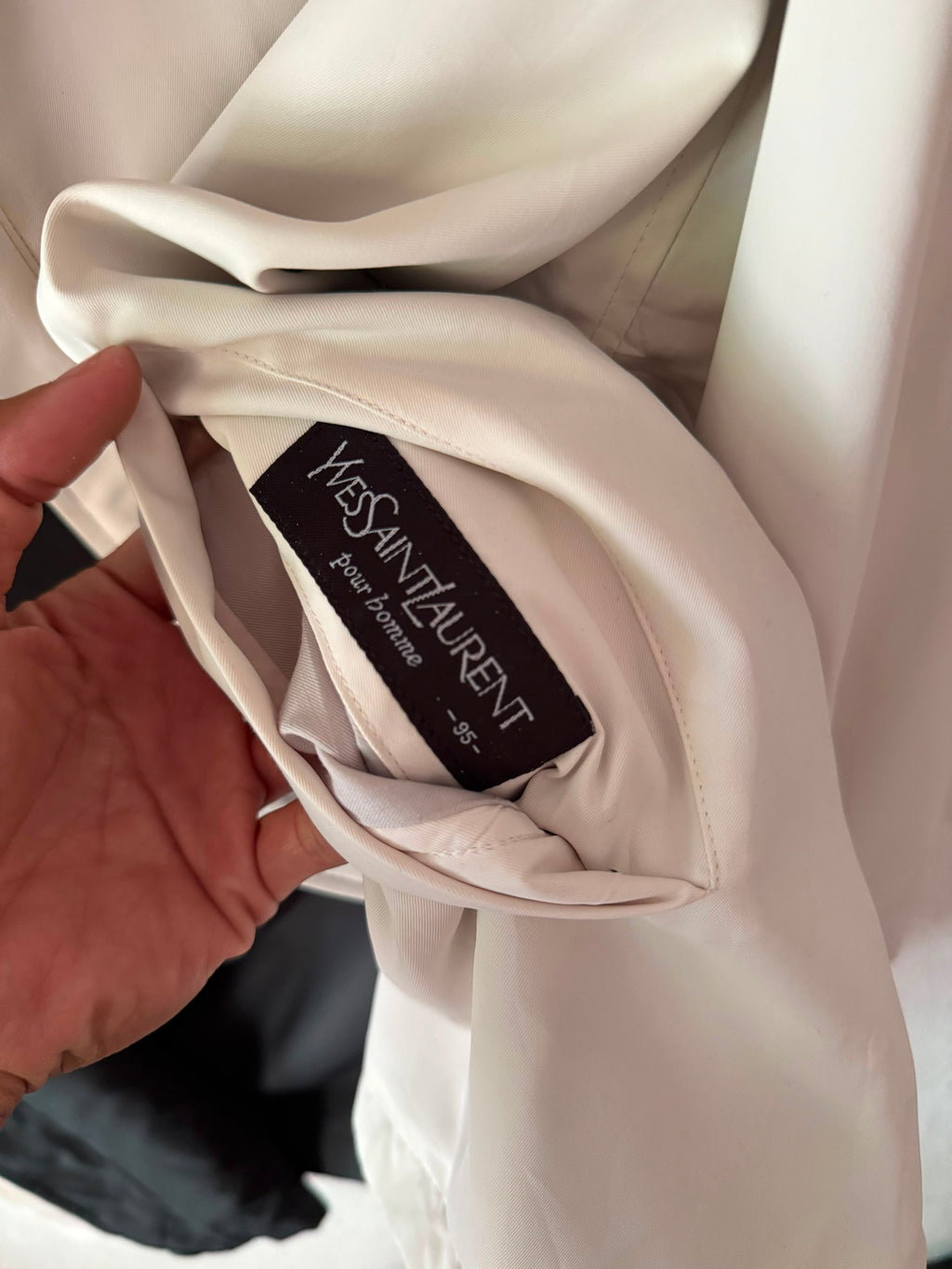 Yves Saint Laurent Vintage YSL Reversible White Black Windbreaker Bomber Jacket
