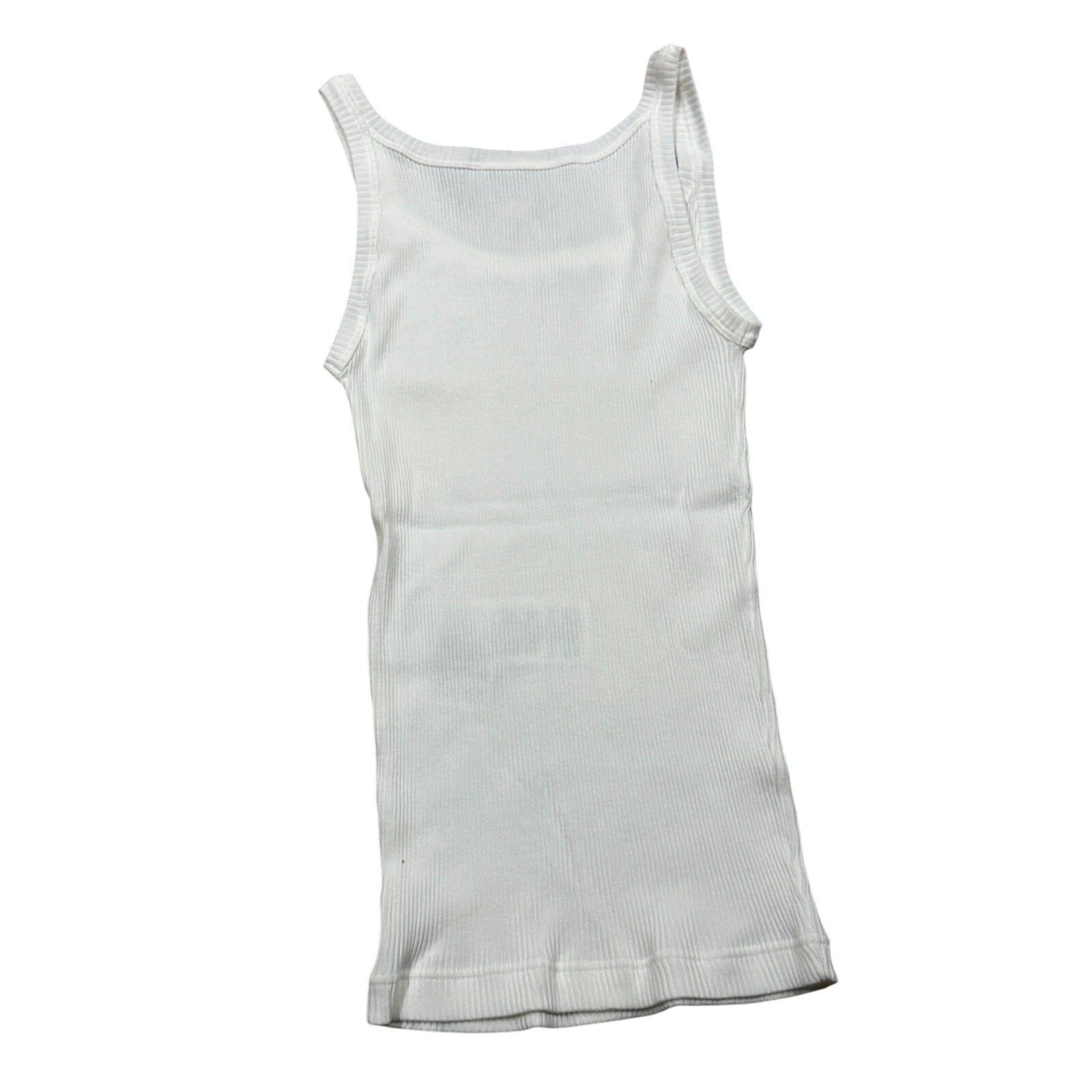 GUCCI Logo-Patch Ribbed Cotton Tank Top Size XSmall