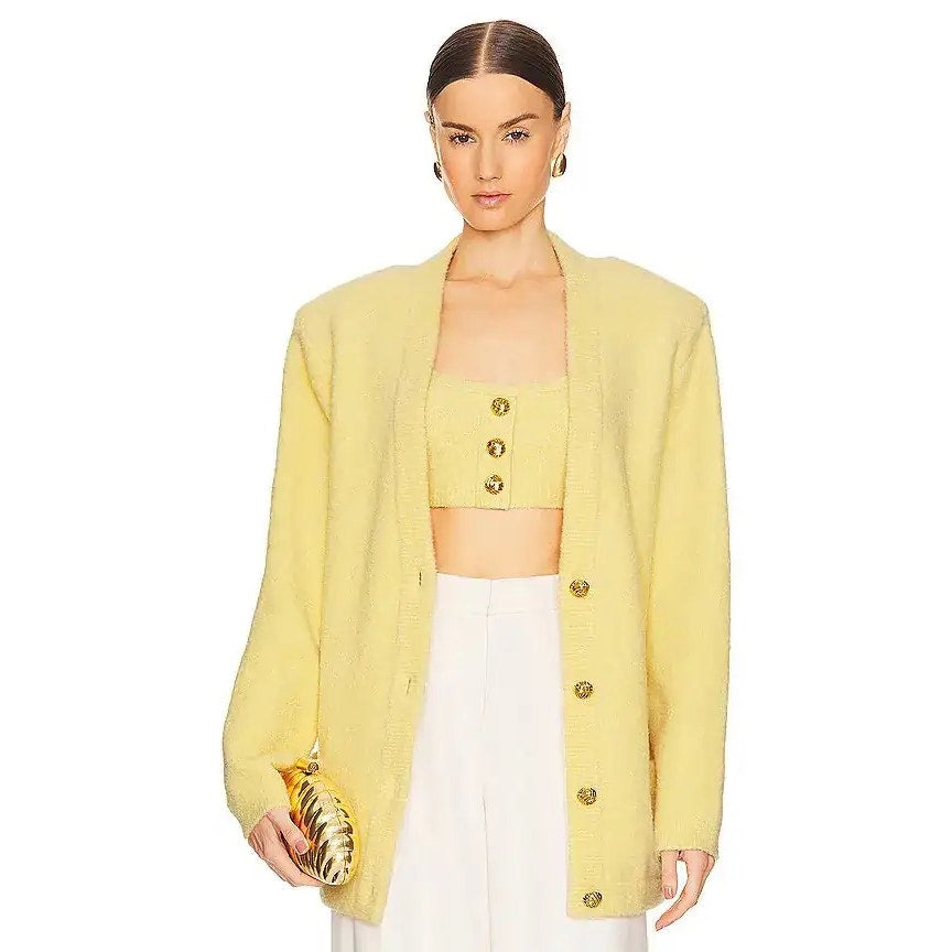 Ronny Kobo Hilari Cardigan in Yellow. - size S NWT