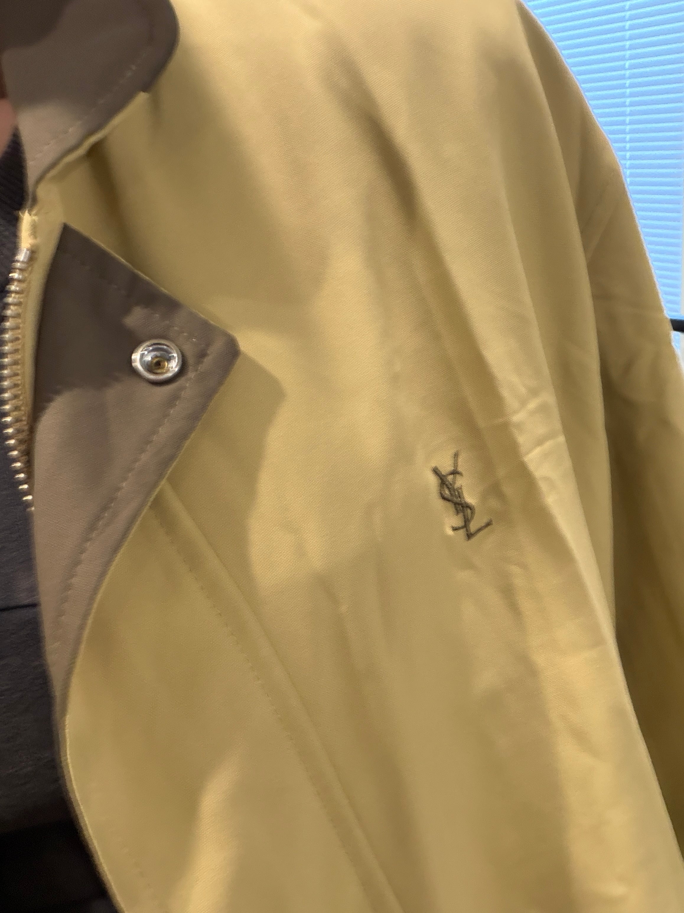 Saint Laurent Vintage Beige Bomber Windbreaker