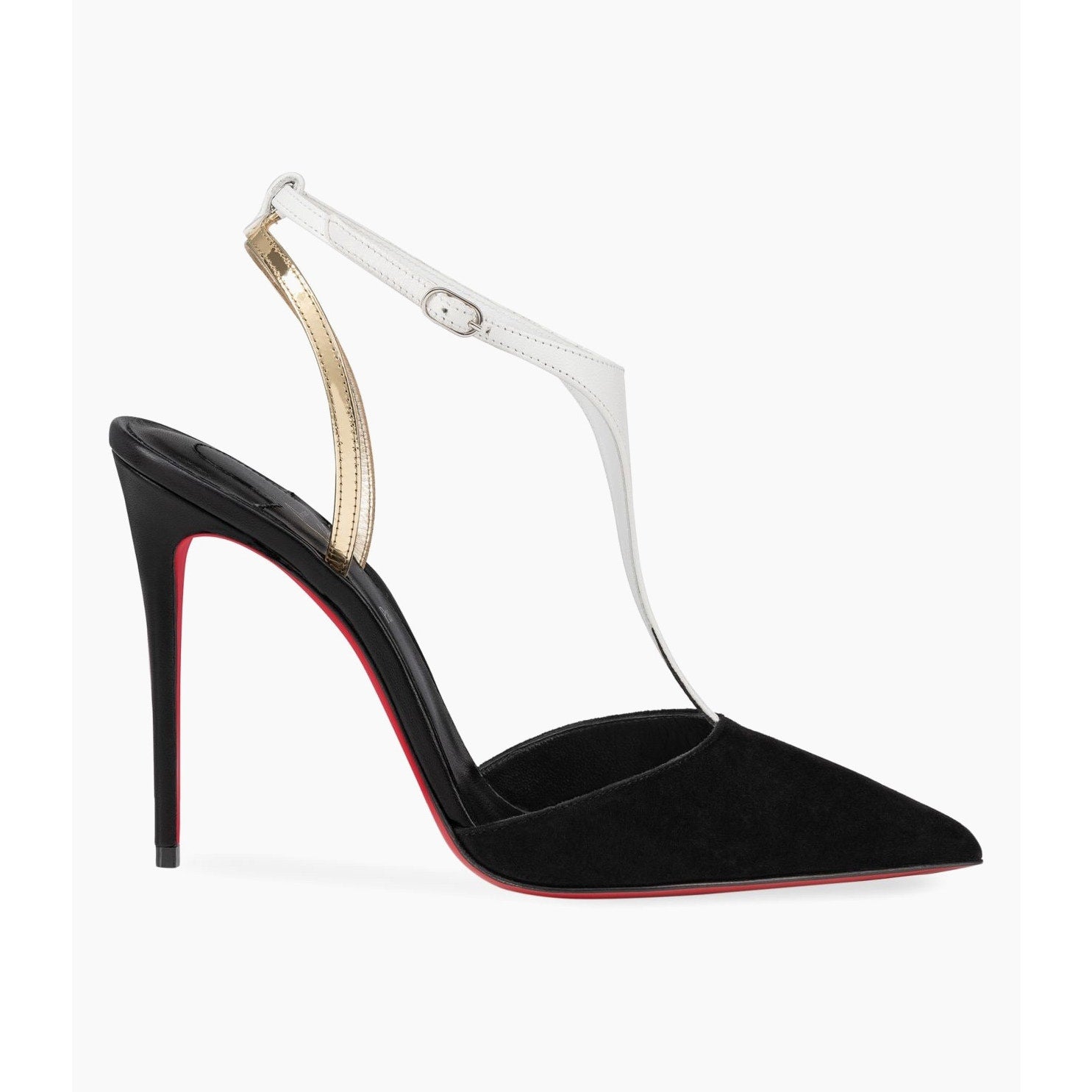 CHRISTIAN LOUBOUTIN ATHINA 100 SUEDE & LEATHER PUMP SIZE 38.5 BNIB