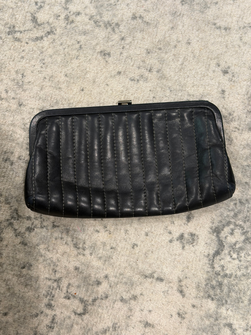 Chanel Black Vertical Quilted Mademoiselle Clutch 2005-2006