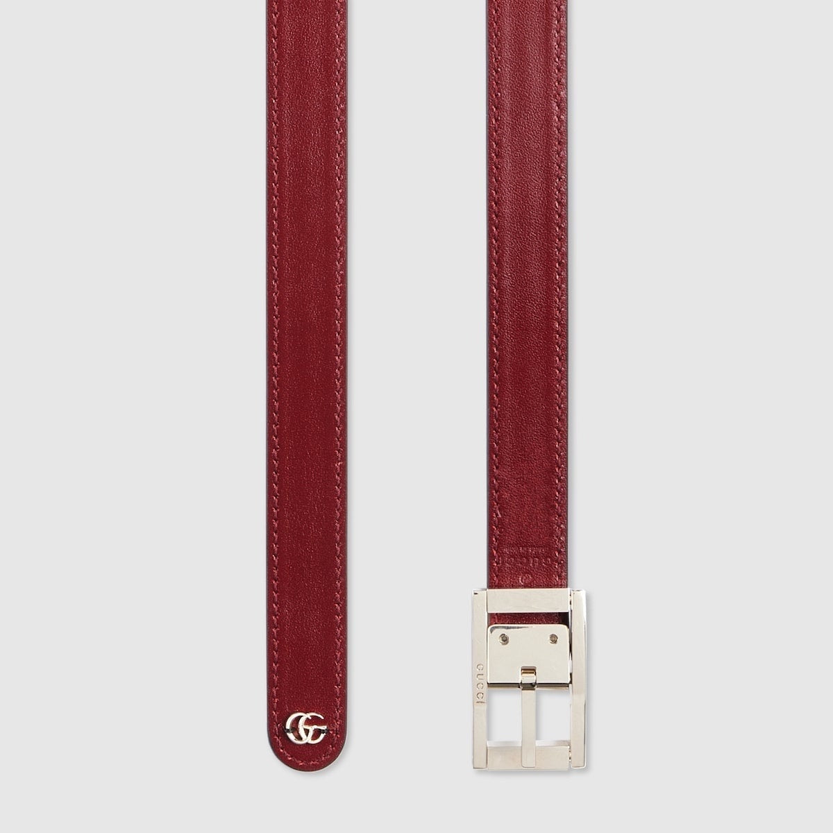 Gucci Reversible Black & Rosso Ancora Leather Belt Size 95 Light Gold Buckle NWOT