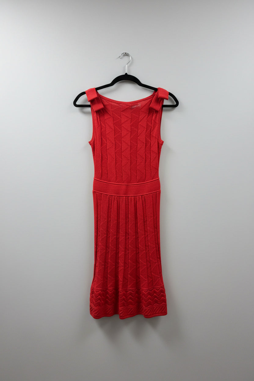 Missoni Red Zig Zag Knit Dress