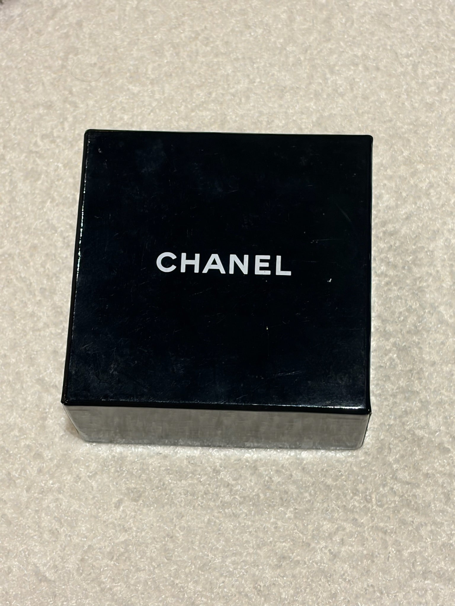 Chanel Leather Woven Chain Strap Necklace Belt Gold Tone Black Leather Medallion Charm