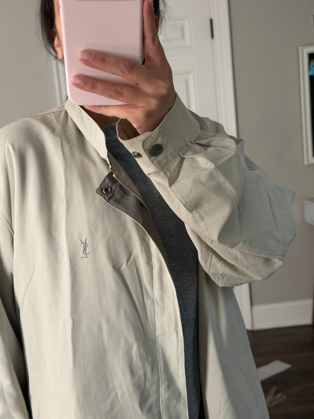 Saint Laurent Light Khaki Windreaker Jacket