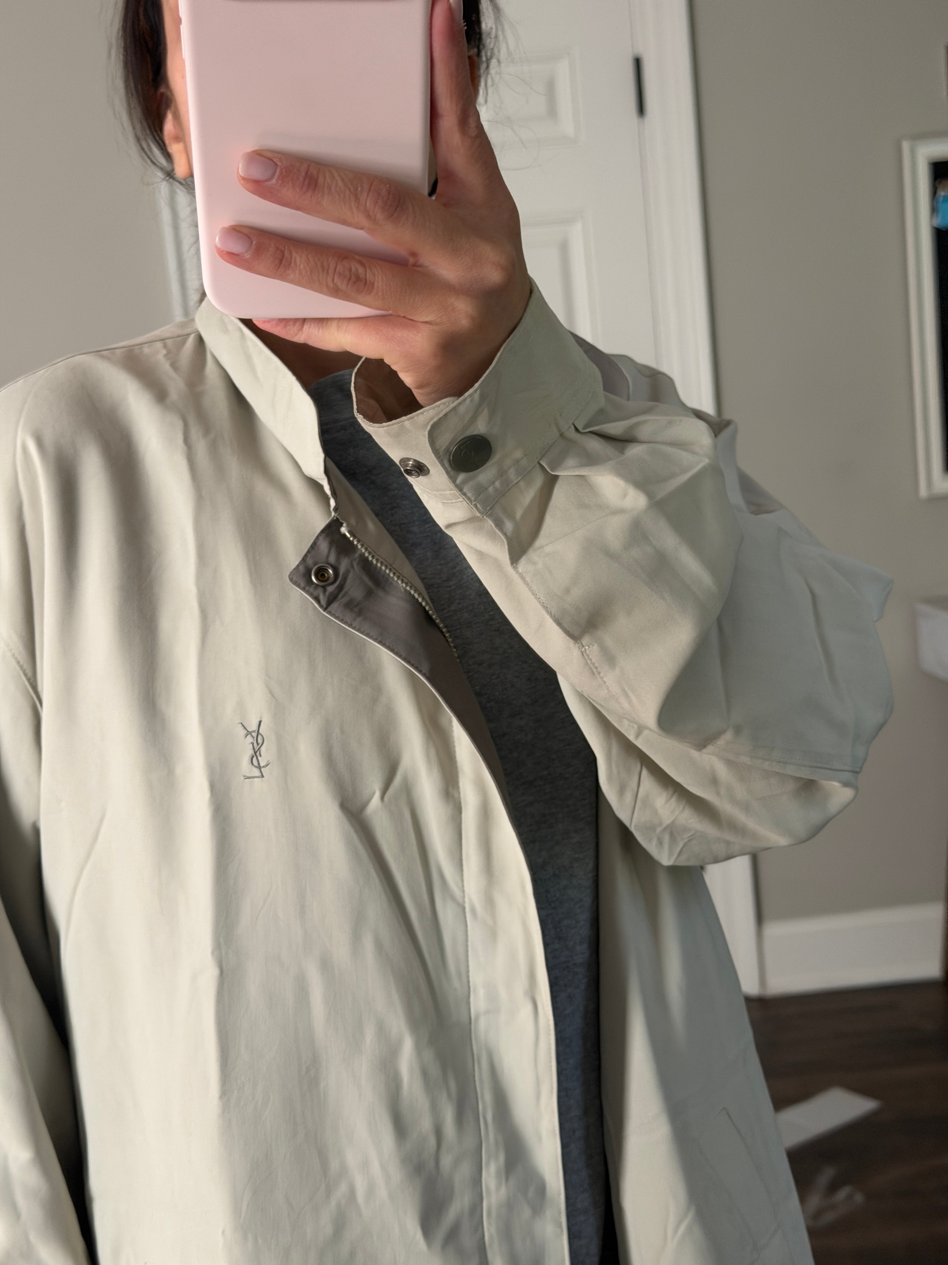 Saint Laurent Light Khaki Windreaker Jacket