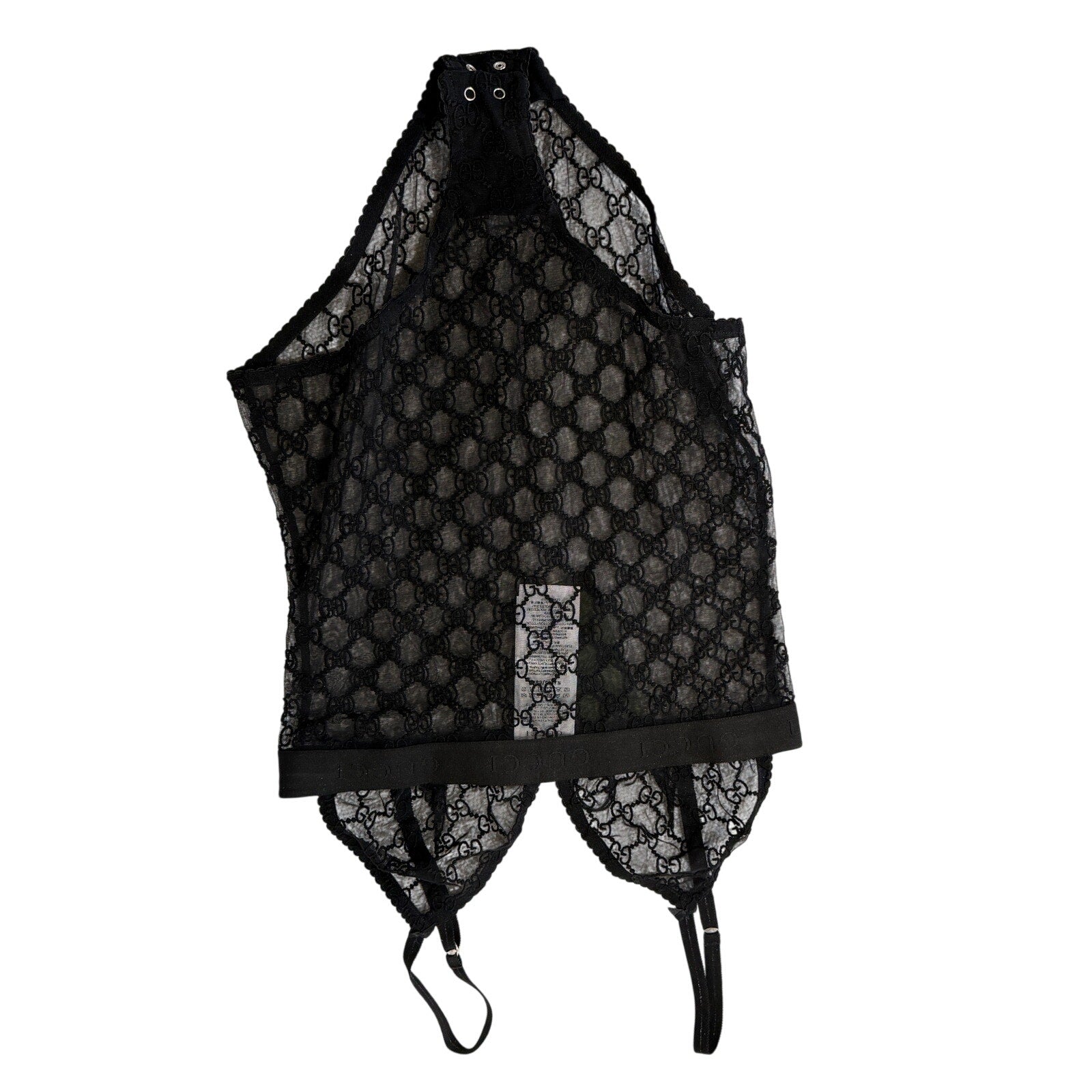 Gucci GG Black Tulle Lace bodysuit Small NWT