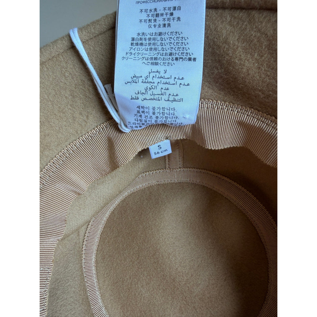 Gucci GG Wool Bucket Hat Beige Brown Double G Logo Size Small S $795