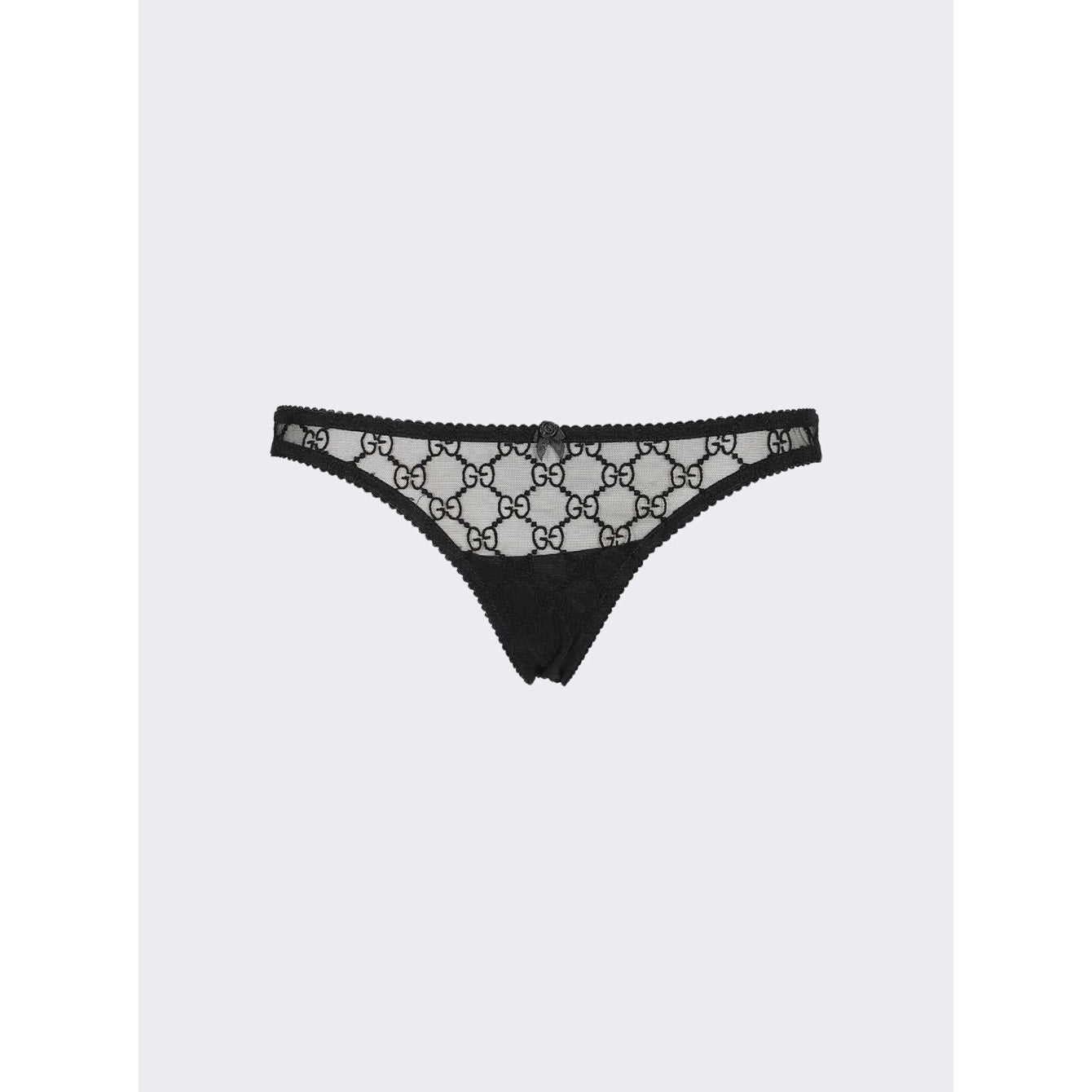 GUCCI SHEER LOGO PANTY BLACK NWT MEDIUM