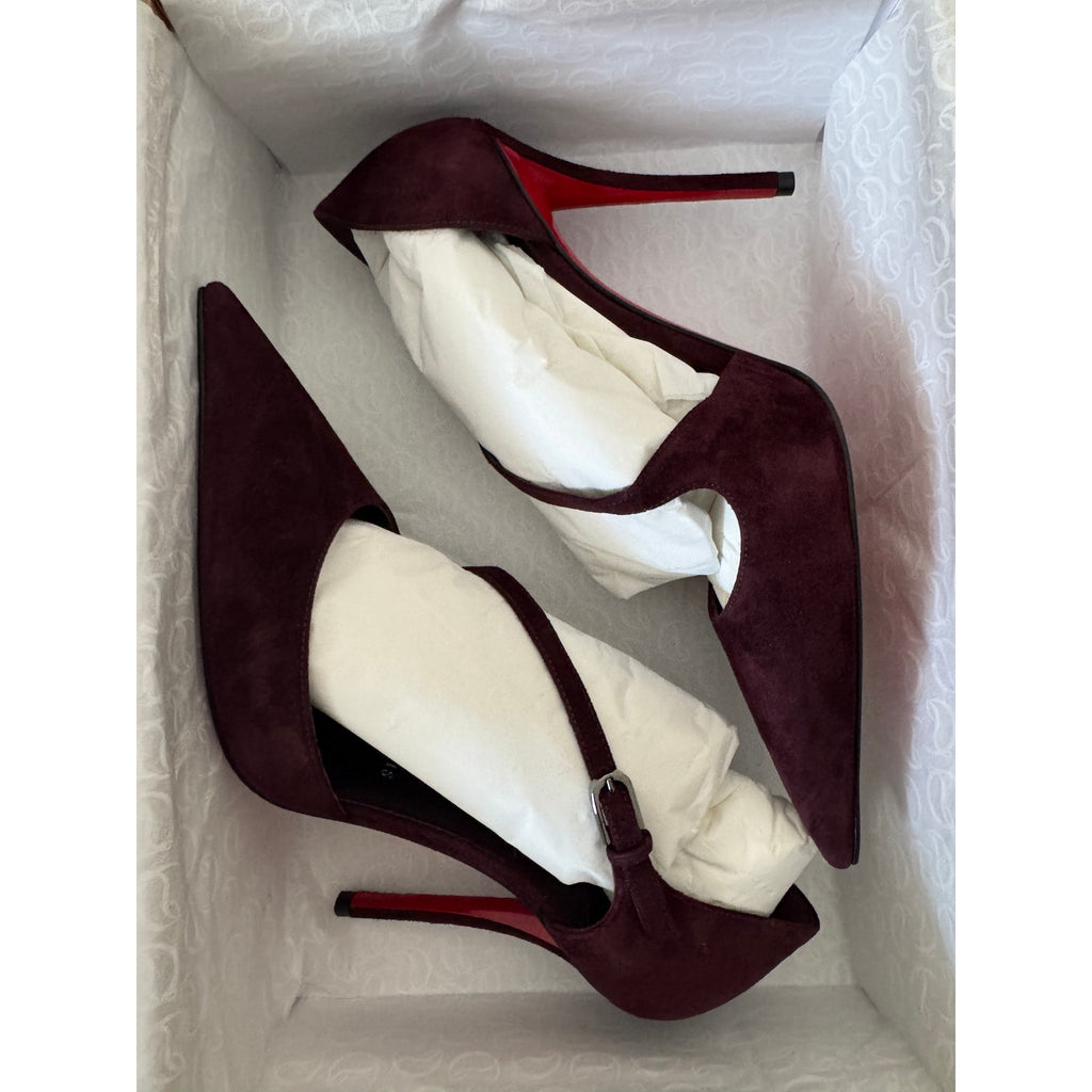 CHRISTIAN LOUBOUTIN
Miss Ziggyta 100 suede pumps BNIB 37.5
