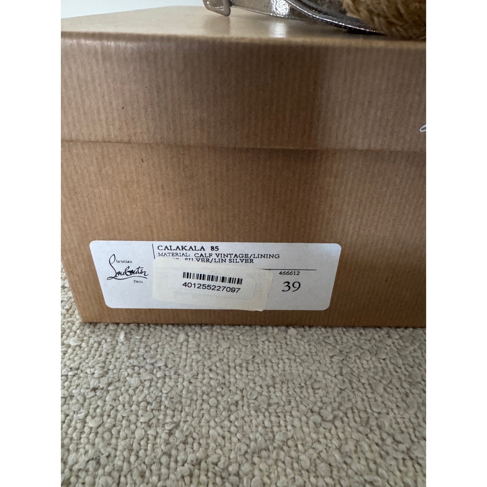 CHRISTIAN LOUBOUTIN Calakala 85 metallic leather espadrille sandals BNIB 39