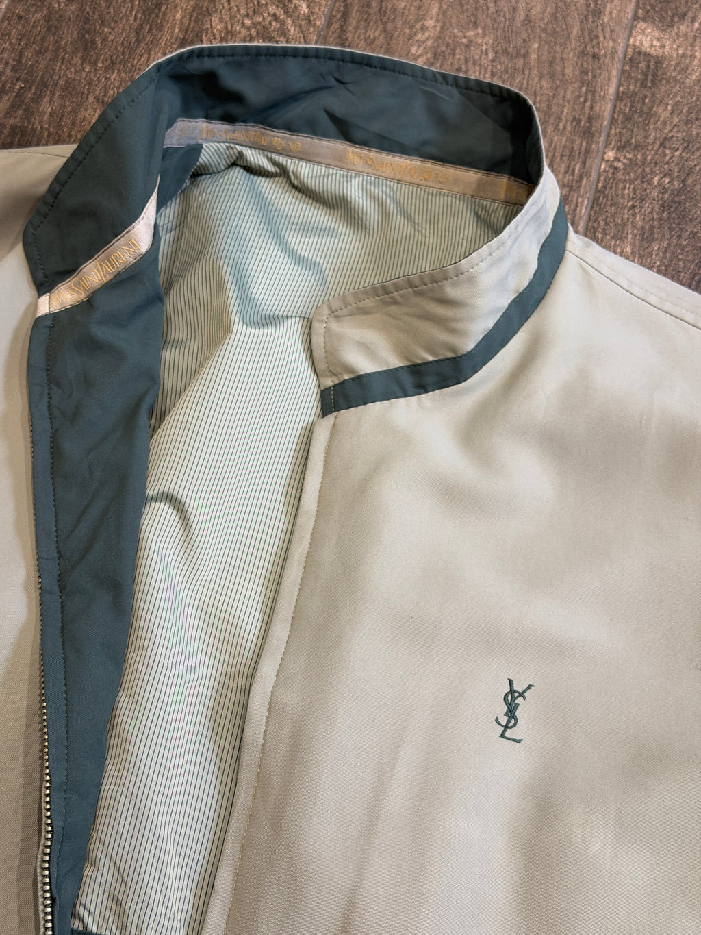 Saint Laurent Green Khaki Windbreaker Jacket