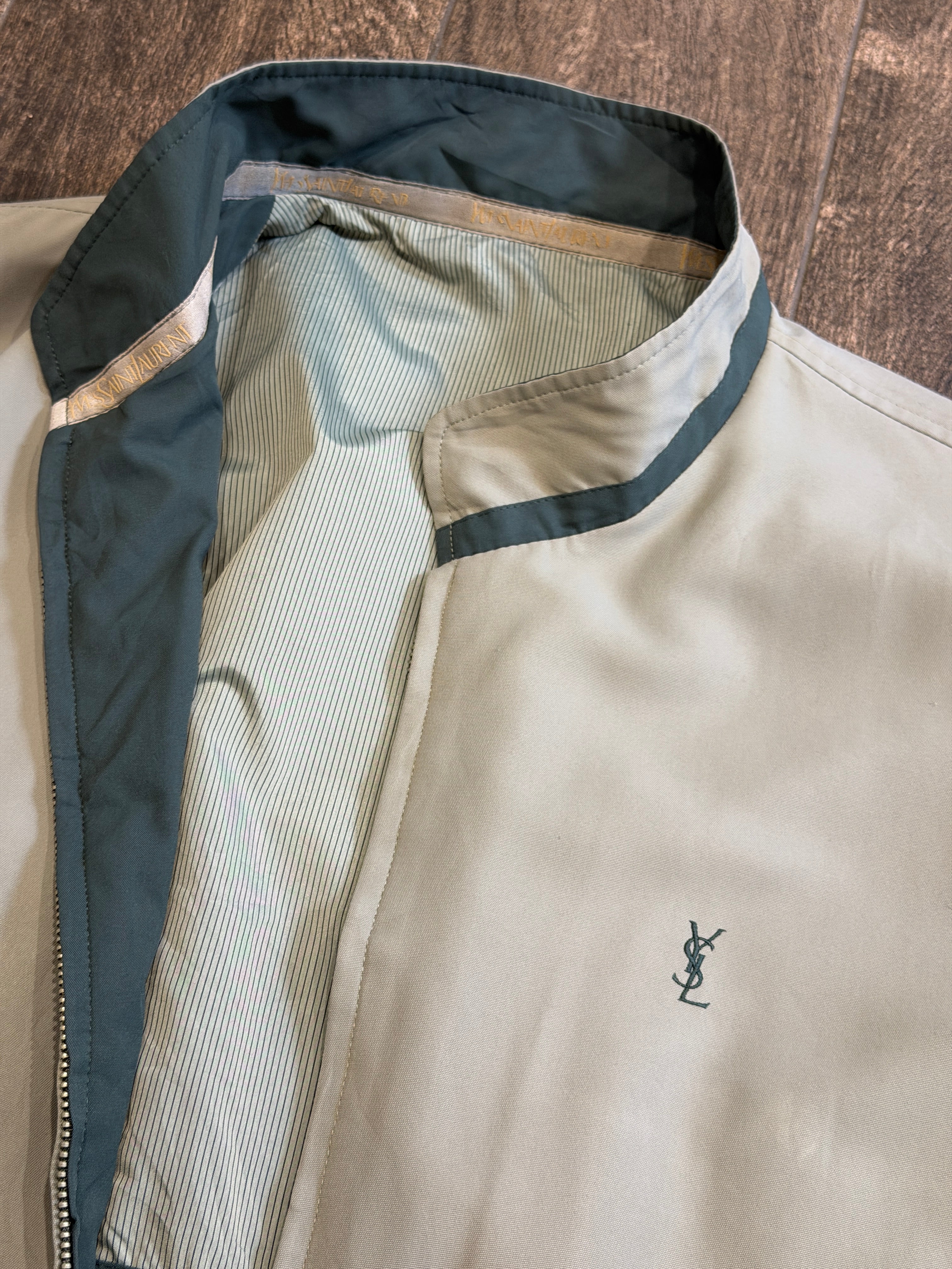 Saint Laurent Green Khaki Windbreaker Jacket