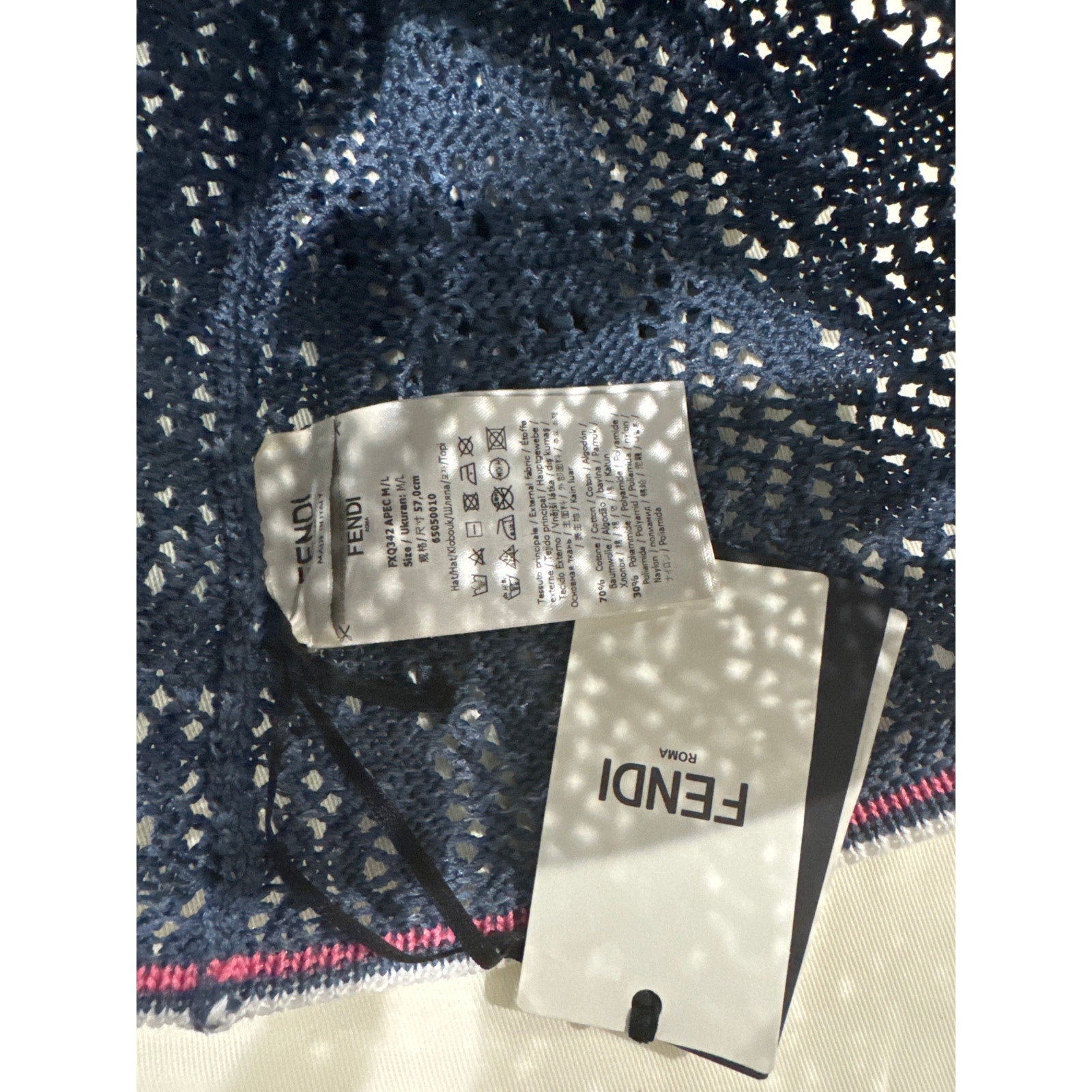 FENDI 
Ff Crochet-Knit Bucket Hat NWT 
Retail: $650