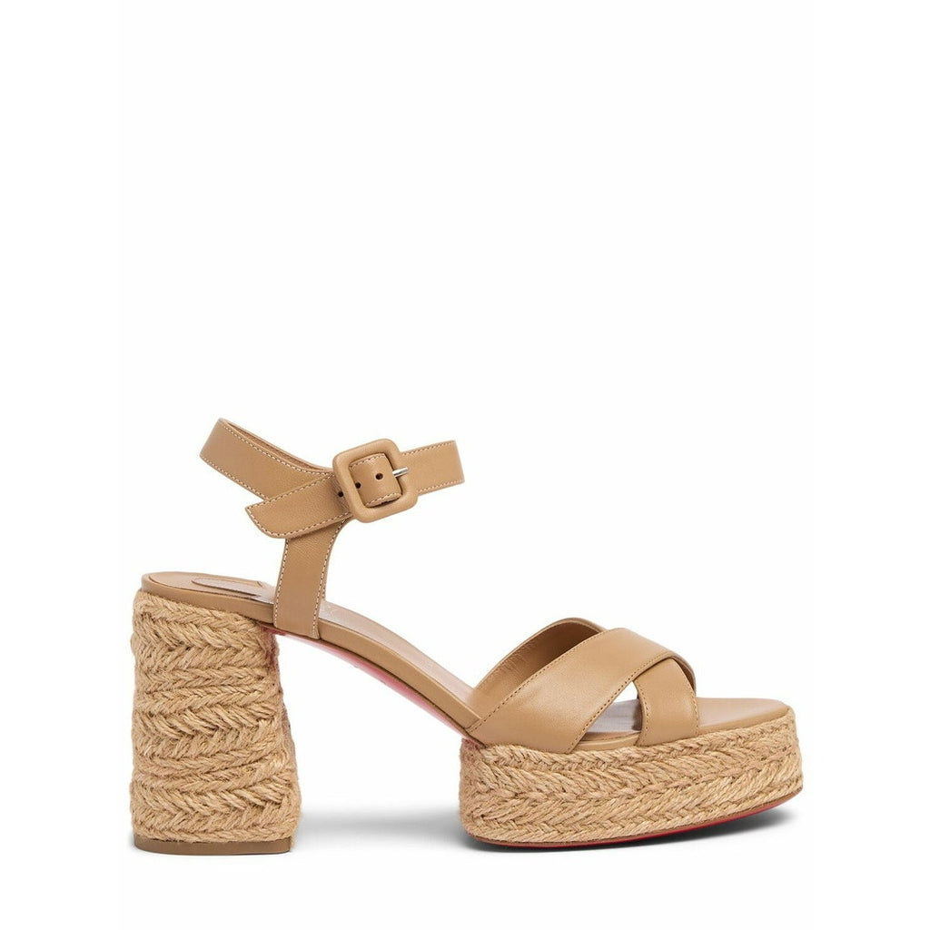 CHRISTIAN LOUBOUTIN 70mm Calakala Leather Sandals Size 40