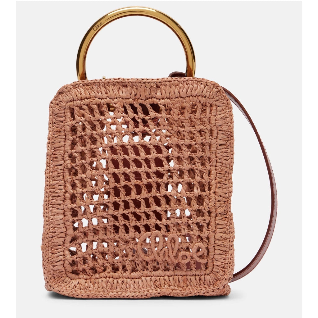 CHLOÉ Summer Banana Mini raffia crossbody bag NWT