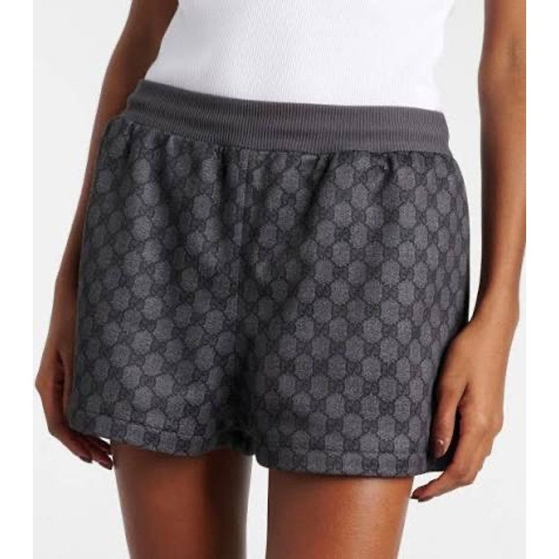 GUCCI All Over GG Logo Print Elastic-waist Shorts NWT Size Small