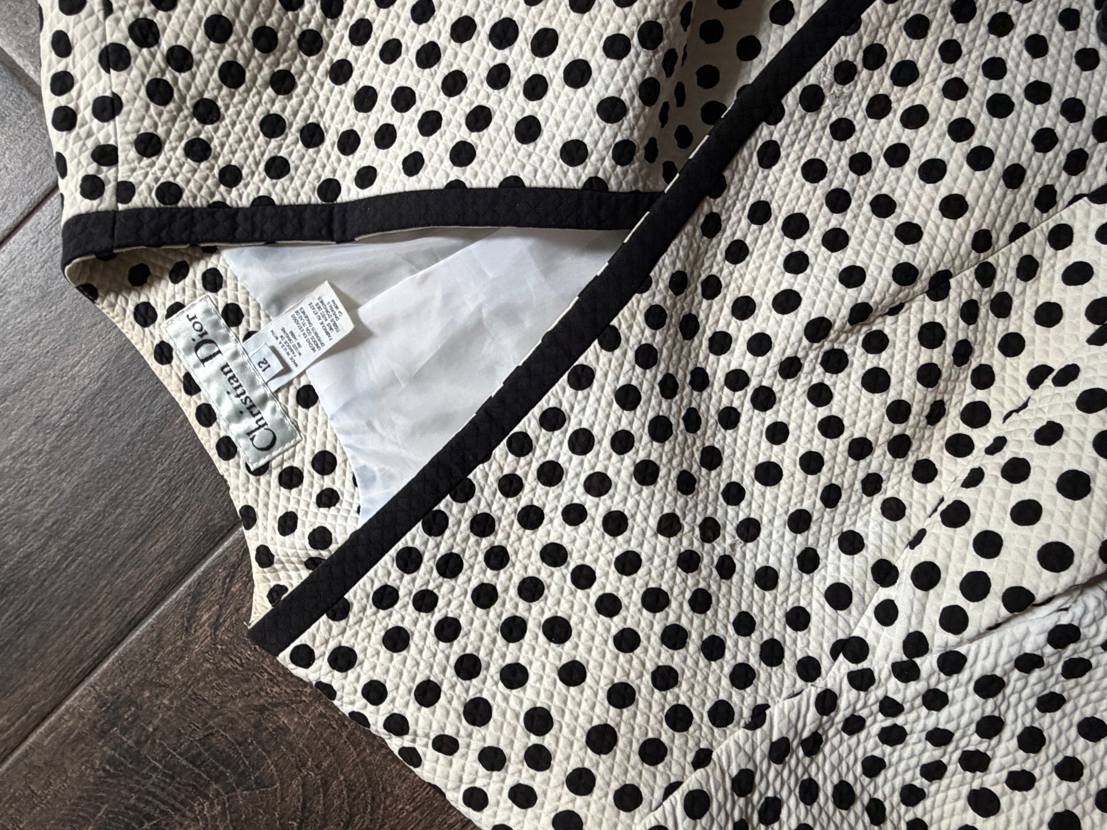 Christian Dior Polka Dot short sleeve blazer