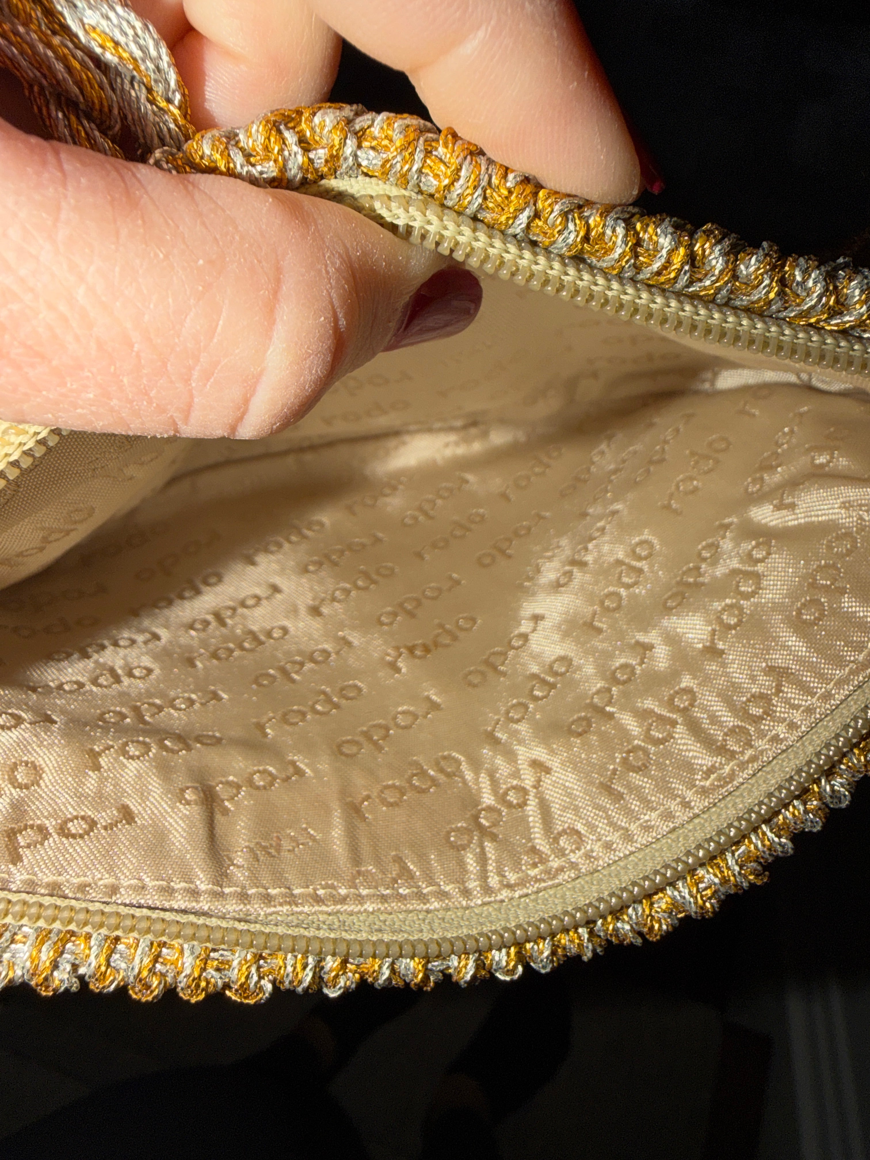 Rodo Mettalic Woven Bag