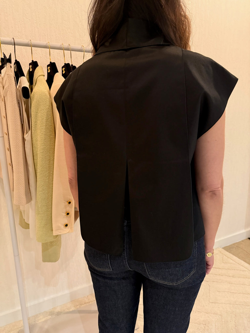 Chanel Black Button Vest