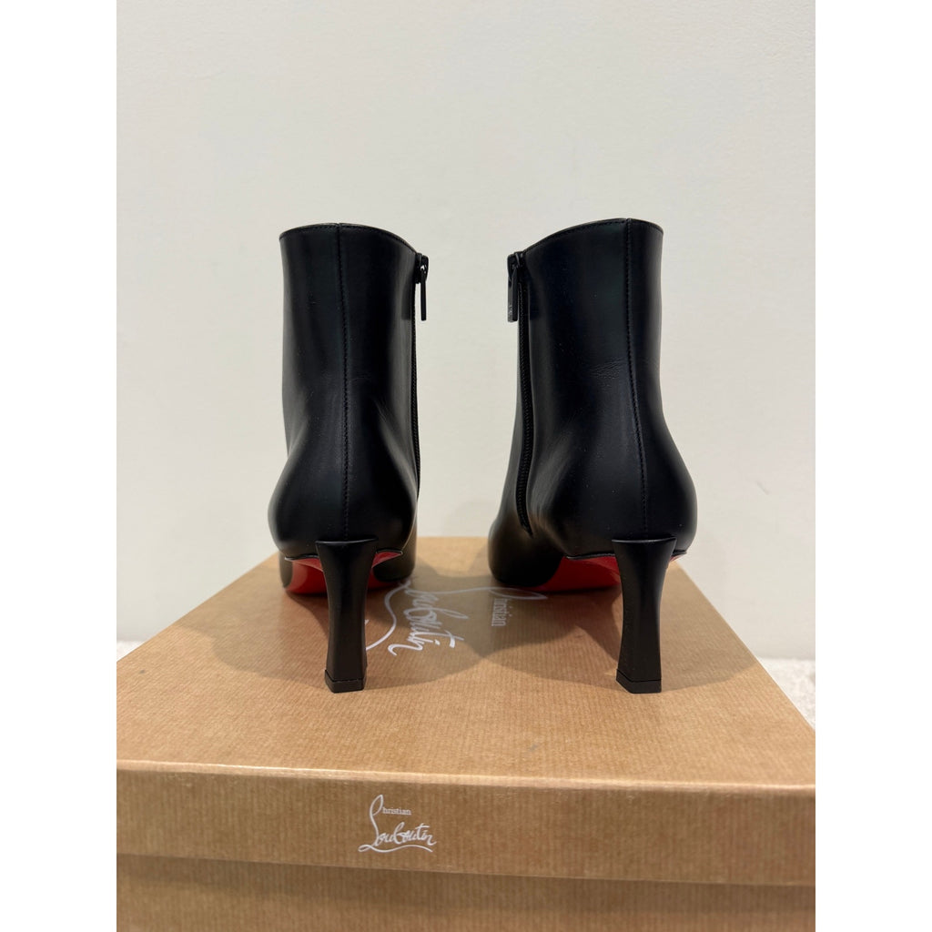 Christian Louboutin Condora Booty Black Calf Leather 55mm | New in Box 38.5