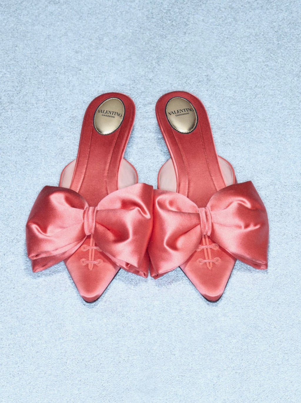 Valentino Garavani Yolande Satin Mule 45MM in Salmon Size 36 BNIB
