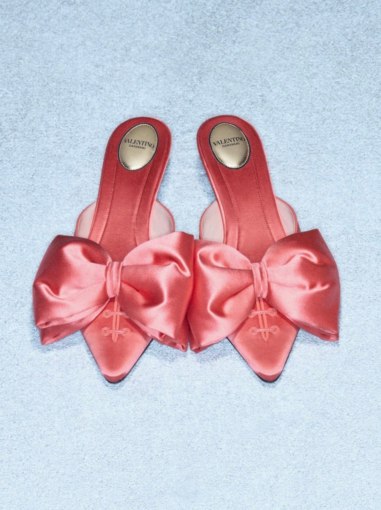 Valentino Garavani Yolande Satin Mule 45MM in Salmon Size 36 BNIB