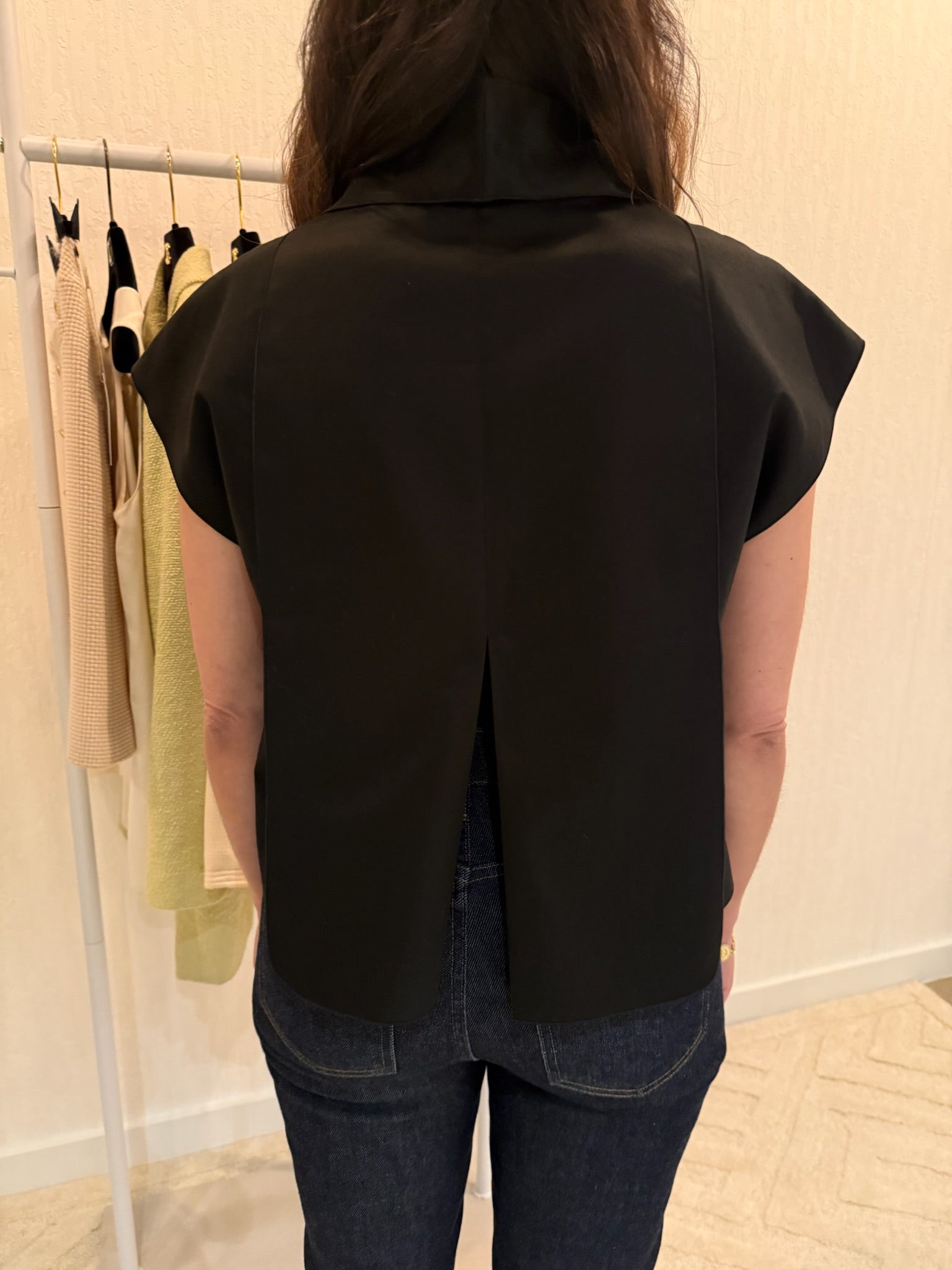 Chanel Black Button Vest
