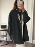 Saint Laurent White / Black Reverisble Windbreaker Jacket