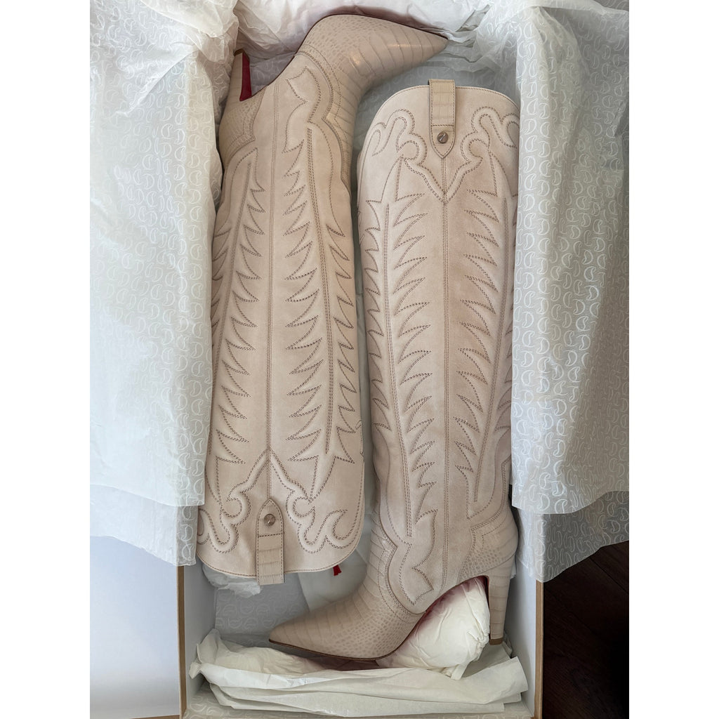 CHRISTIAN LOUBOUTIN 
Santia Knee High Boots - Pearl size 39 BNIB