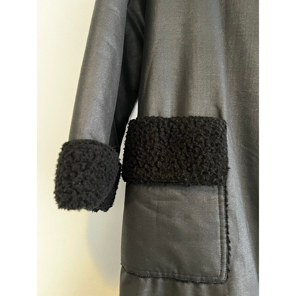 Vintage Givenchy 1980’s Shearling Black Coat