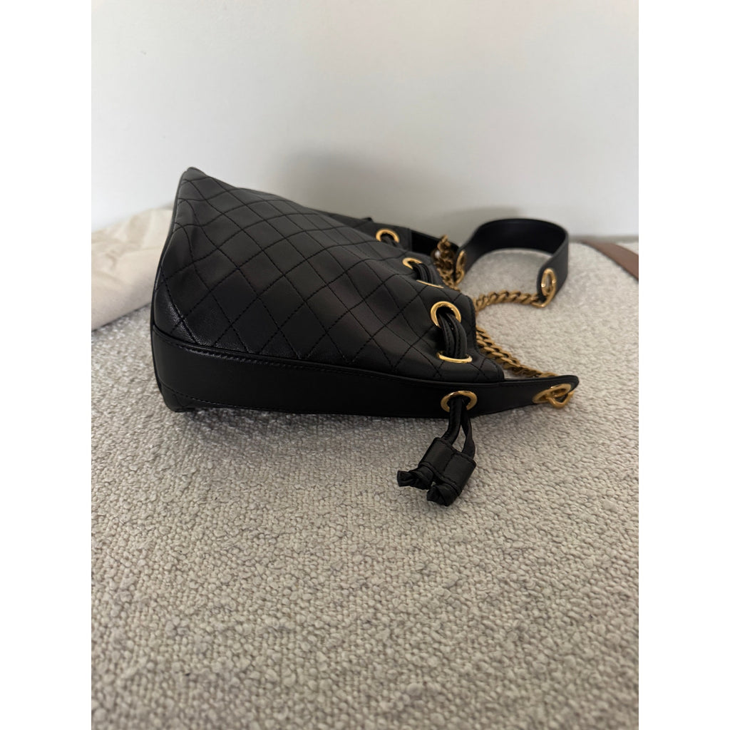 SAINT LAURENT Small Cassandre Quilted Bucket Bag NWT