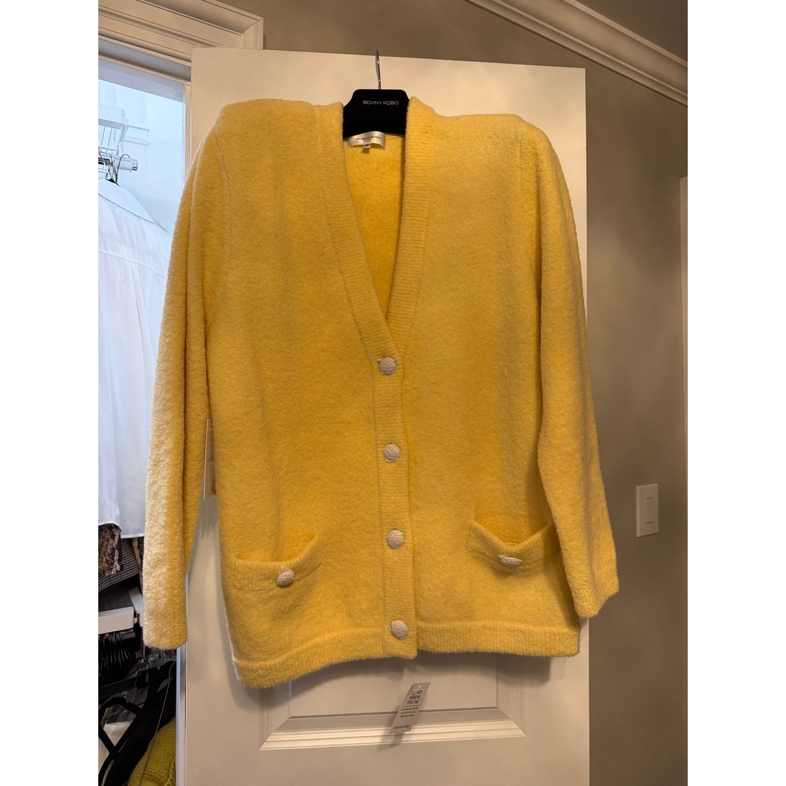 Ronny Kobo Hilari Cardigan in Yellow. - size S NWT