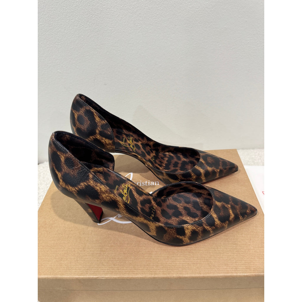 CHRISTIAN LOUBOUTIN Vibella Red-Sole Leopard-Print Leather Pumps 36 BNIB