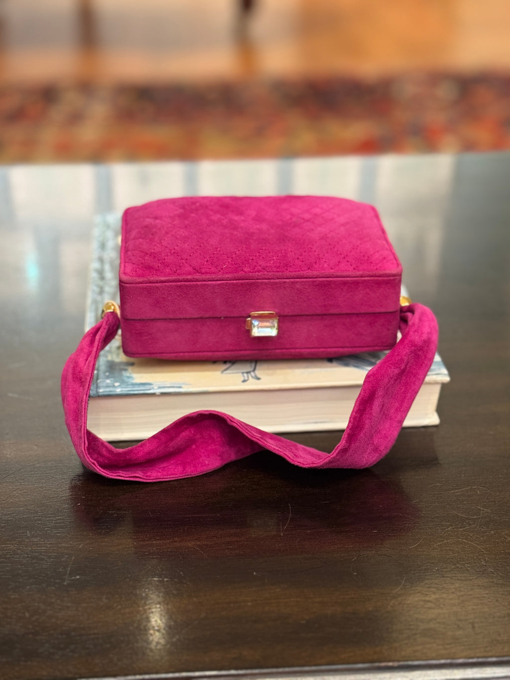 Bottega Veneta Pink Suede Box Bag