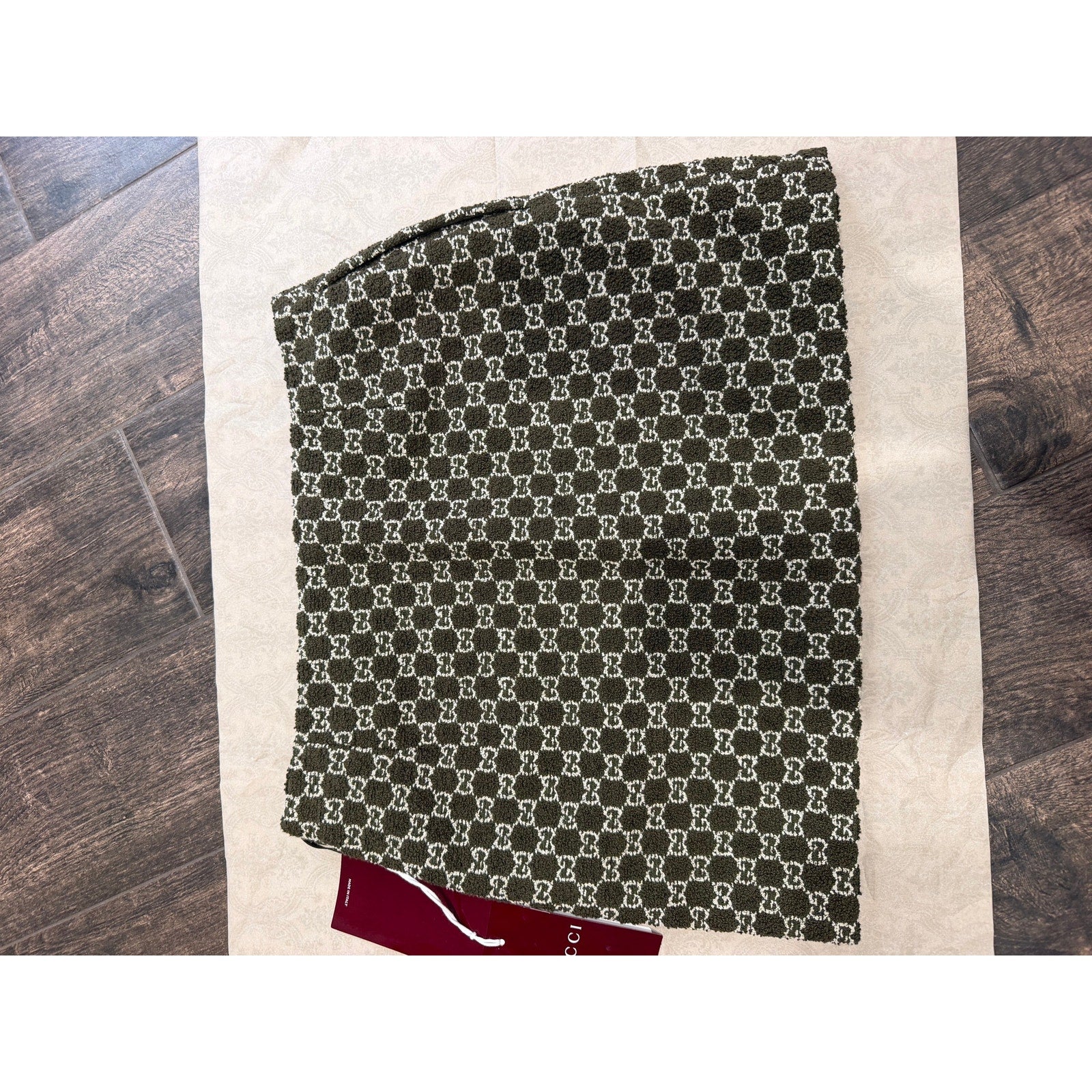 Gucci Jacquard Knit Cotton Blend Mini Boucle Skirt Woman Green NWT size IT38