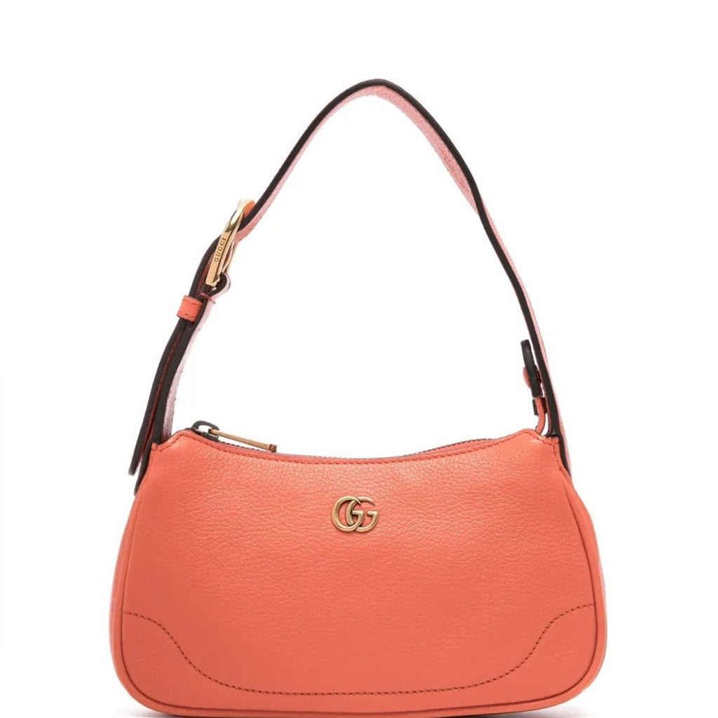 Gucci Mini Aphrodite Tote Bag in Carrot Orange Leather NWT