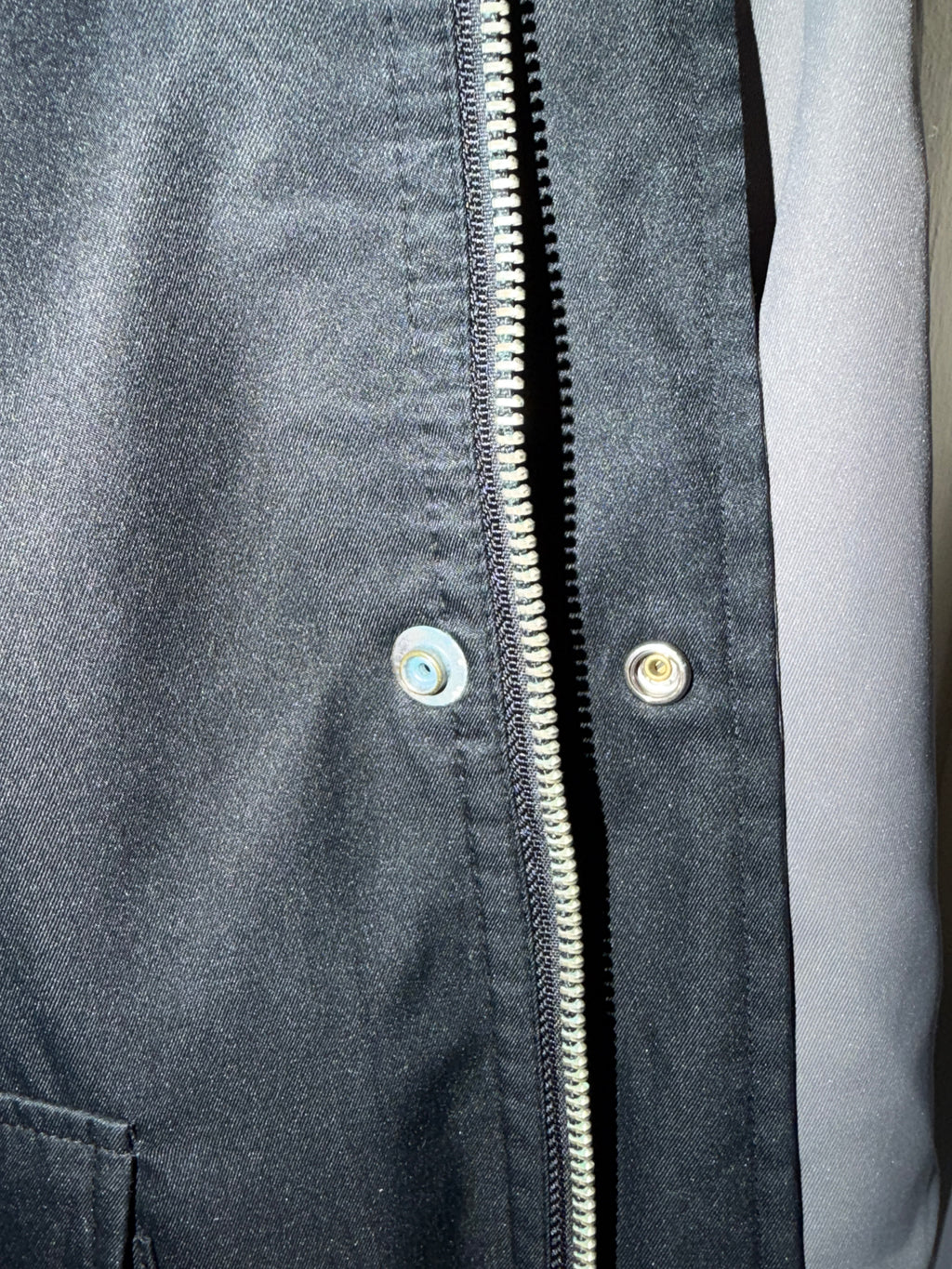 Yves Saint Laurent YSL Vintage Reversible Gray Black Bomber Windbreaker Jacket