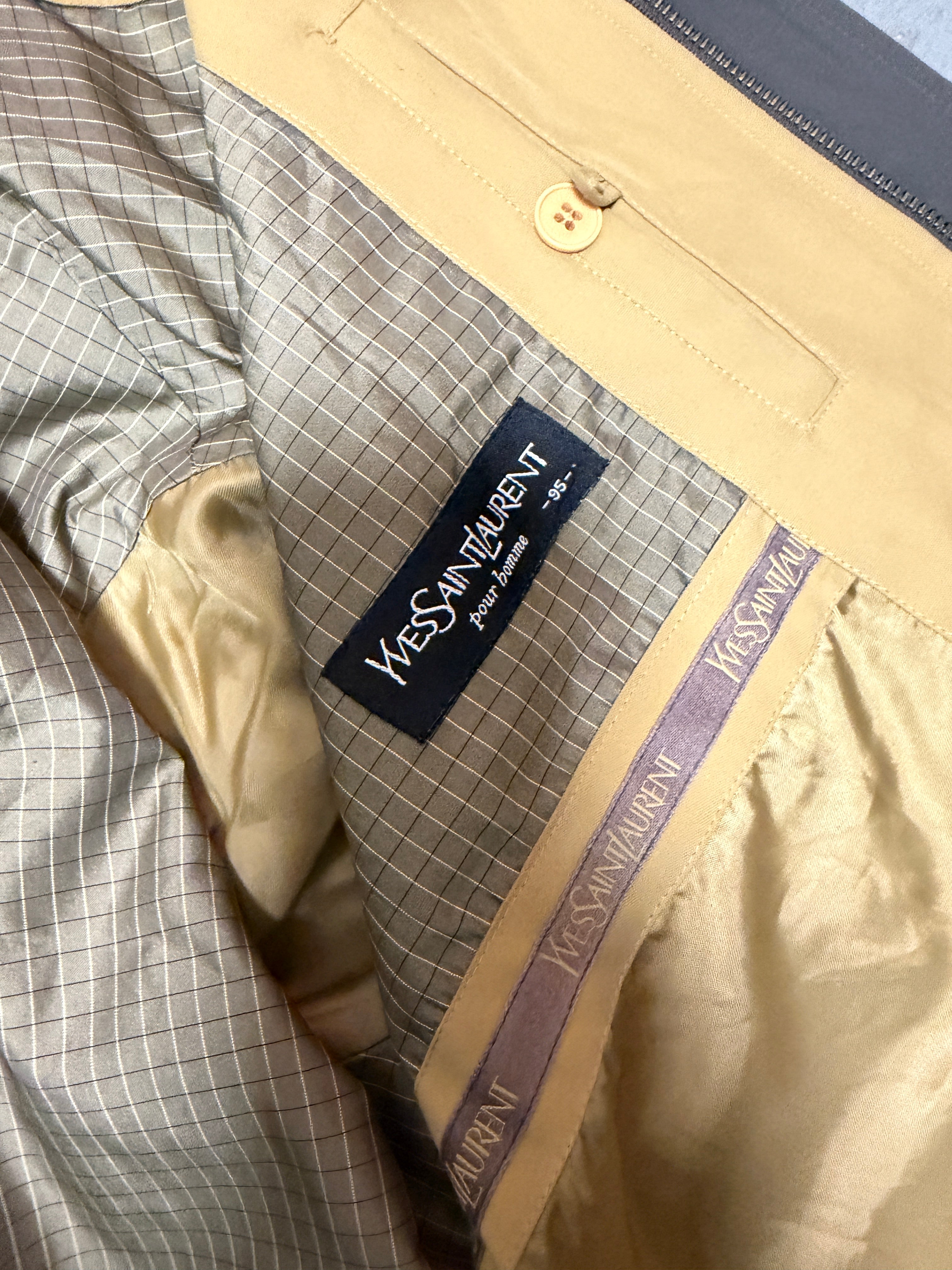 Saint Laurent Vintage Beige Bomber Windbreaker